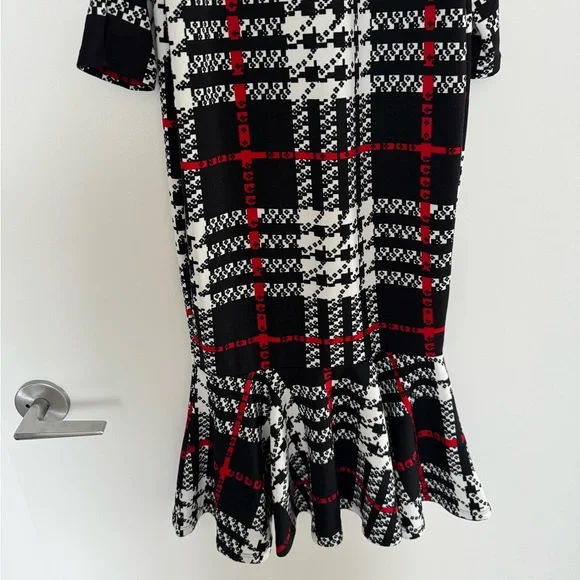 SHEIN Plaid High Neck Long Sleeve Dress - Picture 4 of 6